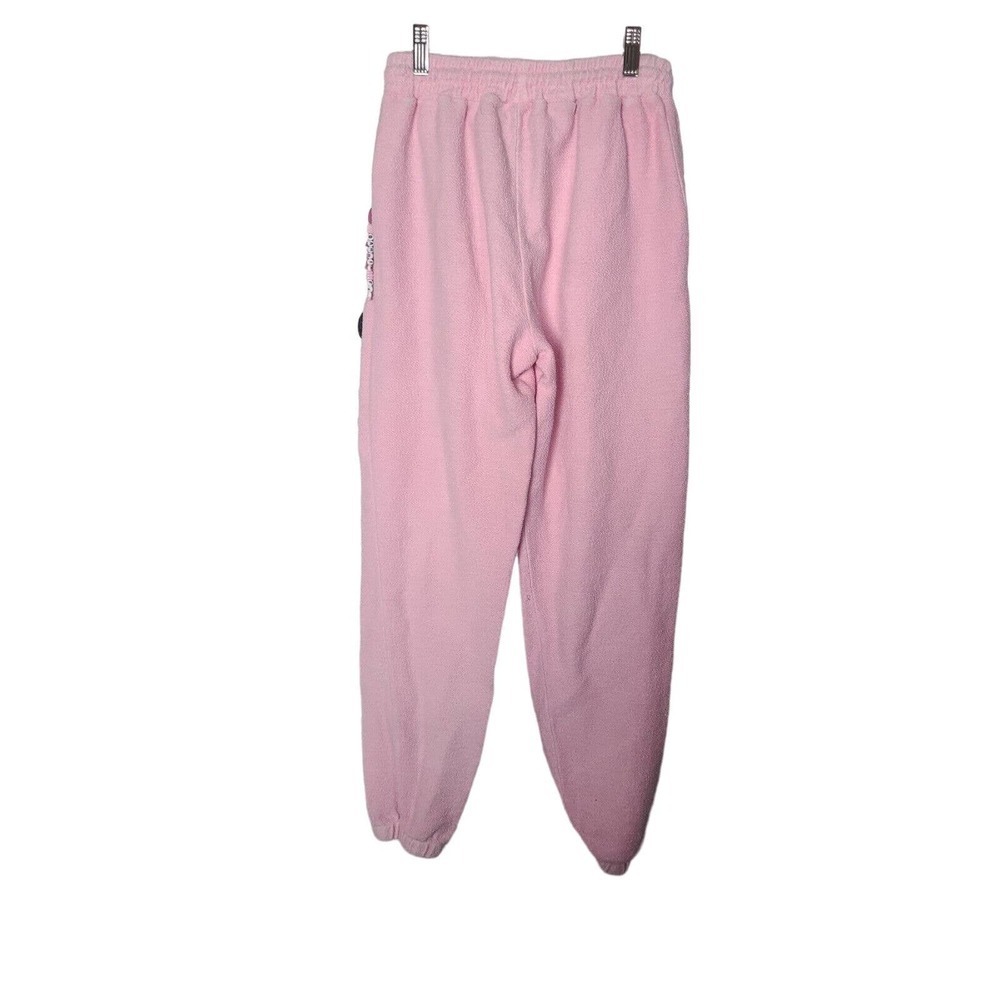 FOREVER 21 Pink Barbie Graphic Beaded French Terry Joggers Womans Size Small - Picture 3 of 10